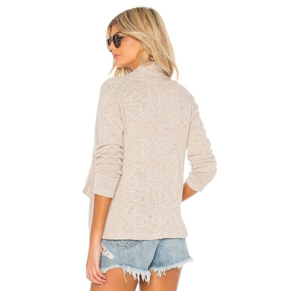 Anthropologie Sundry Cardigan XS Beige Summer of Love Embroidery Beach - Picture 1 of 12
